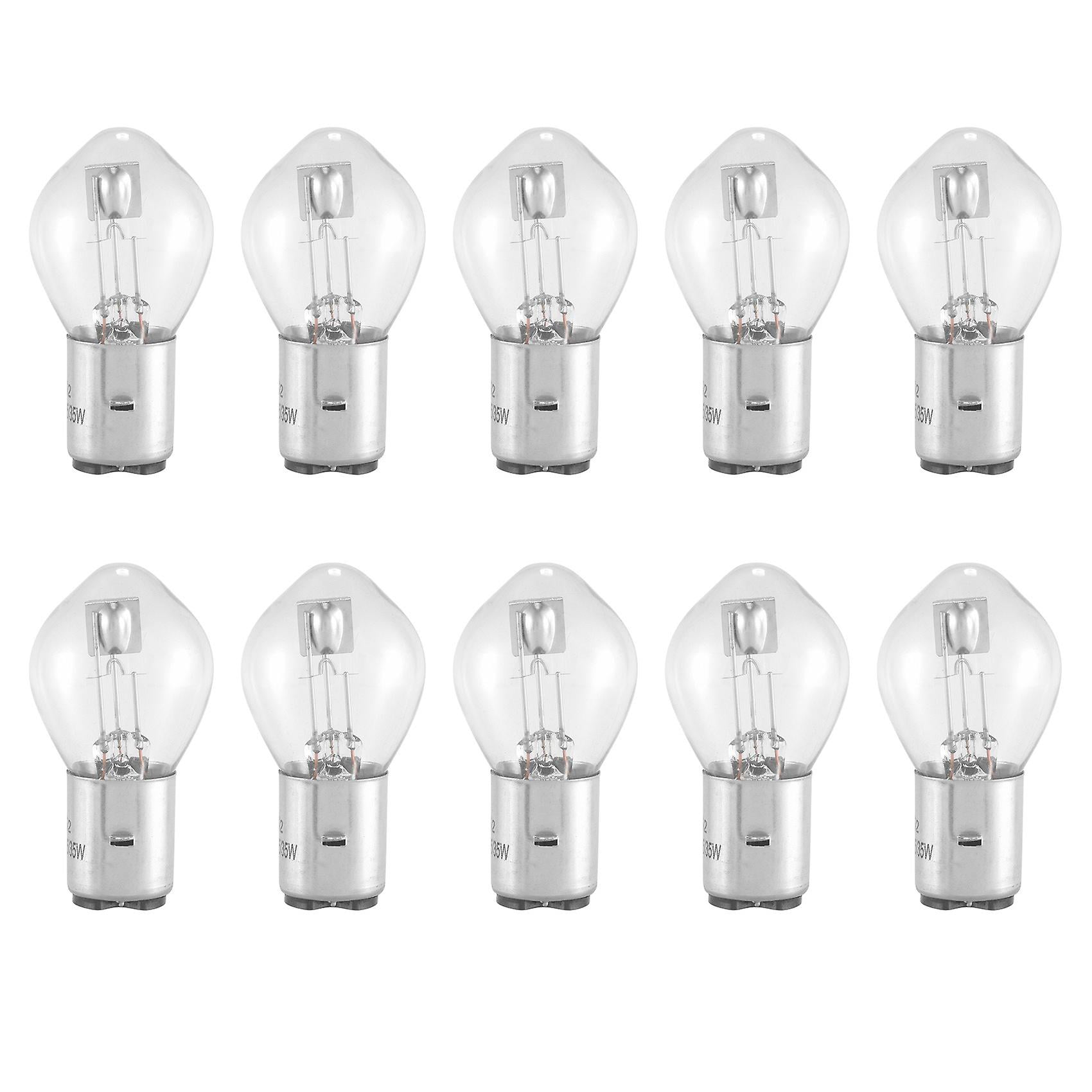 Motorcycle Lighting 10x Headlight Bulb 12v 35w B35 Ba20d Glass Fit For