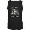 thumbnail image 1 of Motorcycle Live Fast Die Last Black Adult Tank Top - Large, 1 of 1