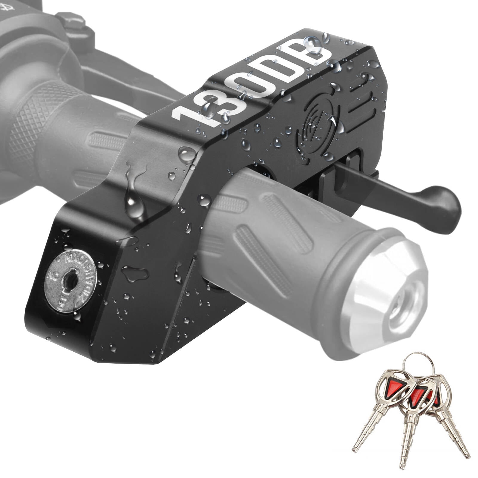 Motorcycle Lock, Heavy Duty Motorcycle Grips Lock 130db Alarm Anti