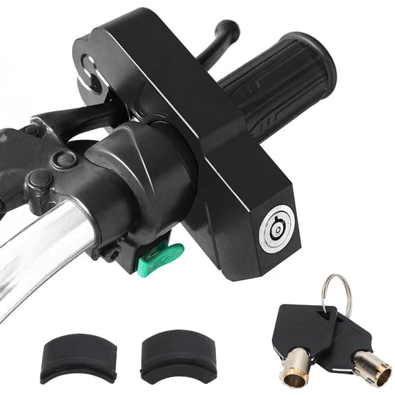 Motorcycle Lock, Motorcycle Handlebar Grip Lock Anti-Theft Bike Handlebar Lock Throttle Grip Brake Lever Security Motorcycle Locks with 2 Keys to Secure Your Motorcycle Bike ATV(Black)