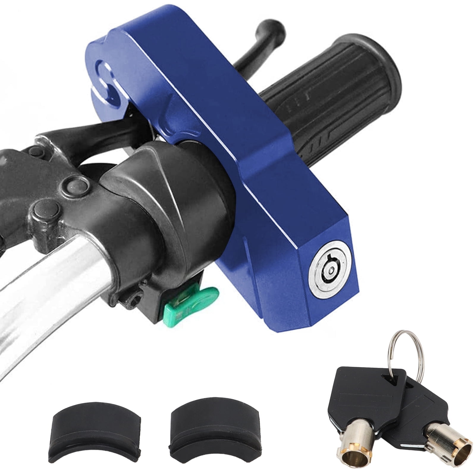 Motorcycle Lock, Motorcycle Handlebar Grip Lock Anti-Theft Bike Handlebar Lock Throttle Grip Brake Lever Security Motorcycle Locks with 2 Keys to Secure Your Motorcycle Bike ATV(Blue)