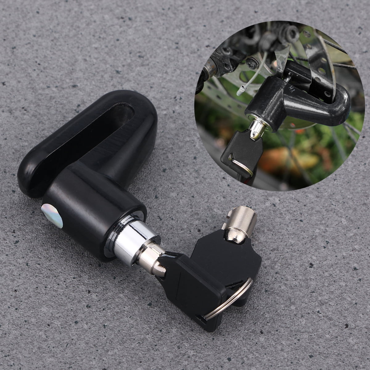Motorcycle Lock Security Anti Theft Bike Motorbike Motorcycle Disc Brake Lock Theft Protection For Scooter Motorbike (Black)