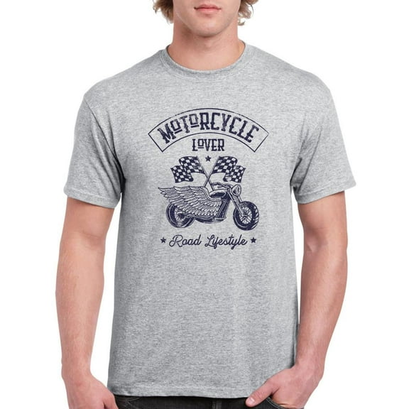 Motorcycle Lover T-Shirt Men -Smartprints Designs, Male Medium