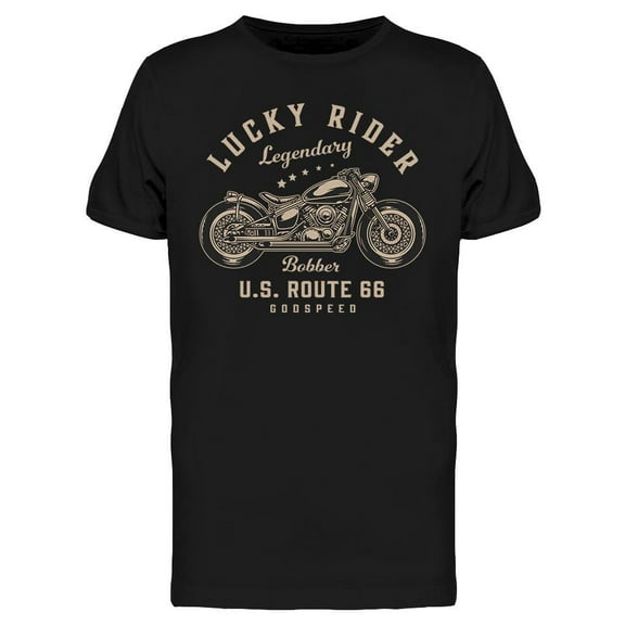 Motorcycle Lucky Rider T-Shirt Men -Image by Shutterstock, Male Medium