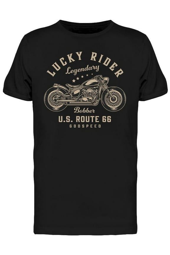 Motorcycle Lucky Rider T-Shirt Men -Image by Shutterstock, Male Medium