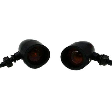 Motorcycle M10 10mm Bullet Turn Signal Light Lamp W/Visor For Harley Honda Kawasaki Suzuki Yamaha Bobber Cafe Racer Chopper Cruiser Retro Vintage Custom