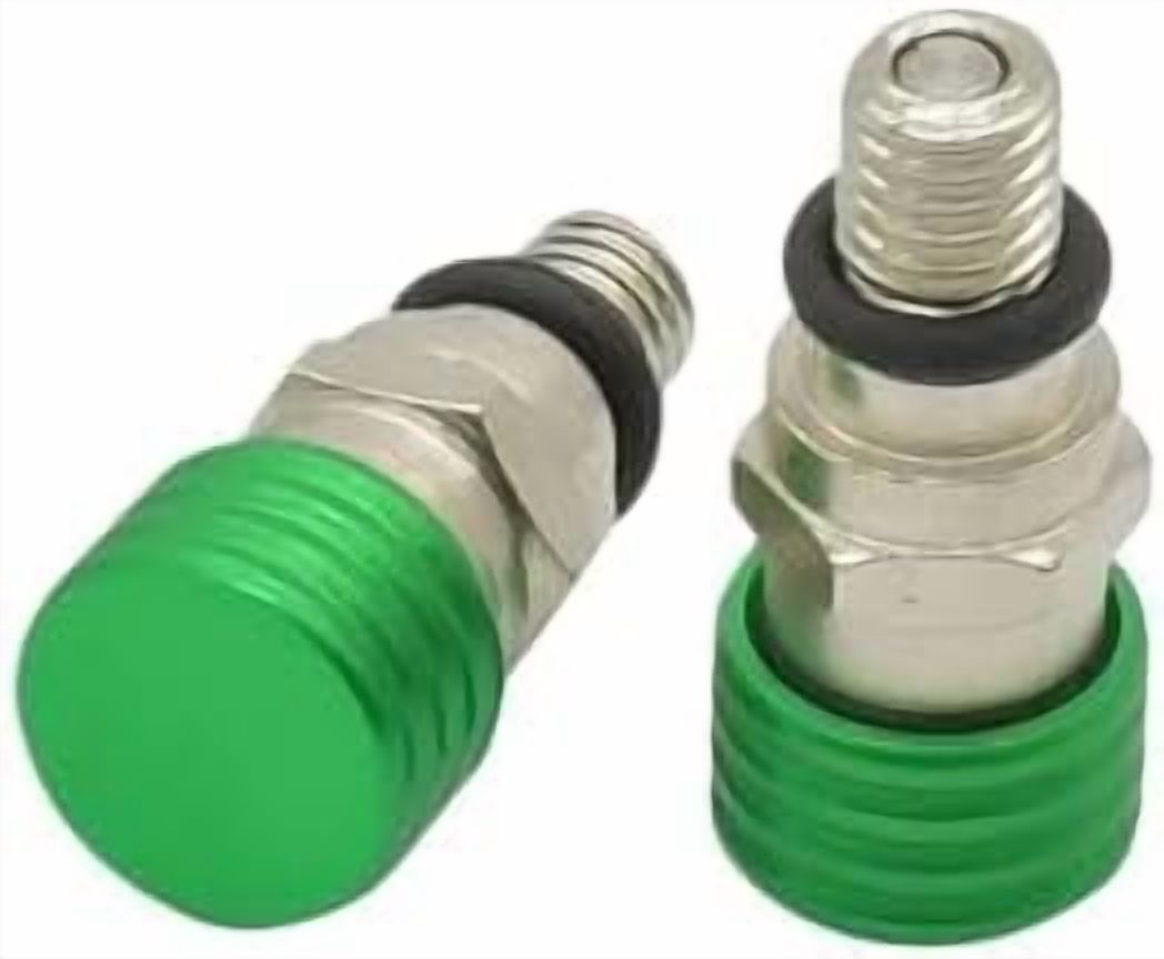 2-Pack M5x0.8 Motorcycle Fork Bleeder Valves - Fits Honda, Yamaha, Suzuki, Kawasaki (Green) - View #10