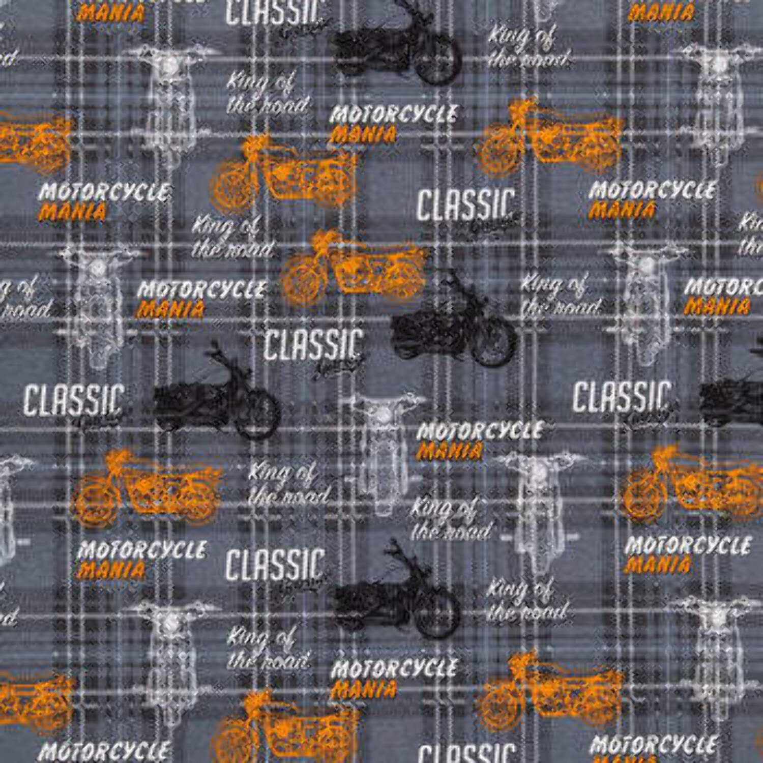 Motorcycle Mania Cotton Calico Fabric - Walmart.com Motorcycle Mania Cotton Calico Fabric - Walmart.com