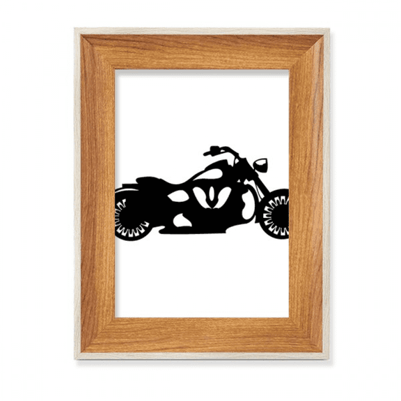 Motorcycle Mechanical Outline Pattern Desktop Wooden Photo Frame Display Picture Art Painting Multiple Sets