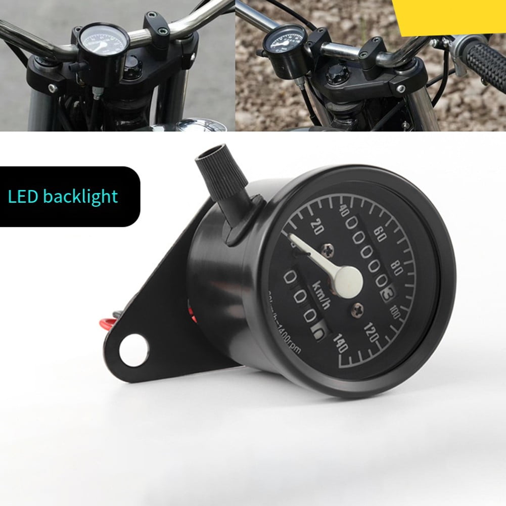 Motorcycle Mechanical for Double Odometer Tachometer Speedometer Black Dropship
