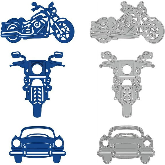 Motorcycle Metal Die Cuts Motorcycle Cut Dies Metal Stencils for Card Making Embossing Tool Stencil Scrapbooking DIY Etched Craft Dies Album Card Making Decor Craft