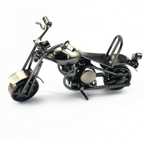 Motorcycle Metal Model Motorbike Decor Sculpture Collectible Art Gifts Lover Statue Bronze Figurine Motorcycles Diecast