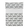thumbnail image 1 of Motorcycle Microfiber Bedspread Set, Realistic Grayscale Illustration of Classic Motorcycles Many Details, Soft Bedding Set with Pillow Shams & Comforter, 3 Sizes, Grey White Black, by Ambesonne, 1 of 1