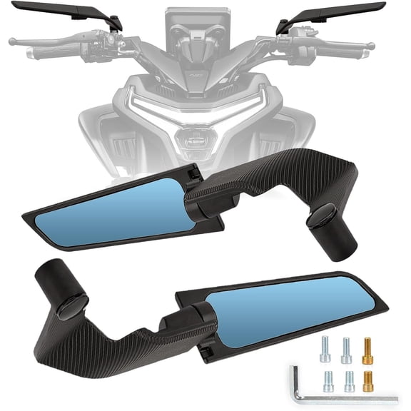 Motorcycle Mirrors Adjustable Rotating Anti glare Rear View Mirror Stealth Wind Wing Side Mirror compatible Z900 Z400 Z650 1290 MT07 MT09 Super Duke 1290 200 390 690 790 Duke GSX Street Bik_Premium