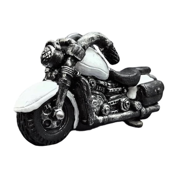 Motorcycle Model Decor White Vintage Harley Style Desktop Ornament 1 Piece For Home Office Table Decoration
