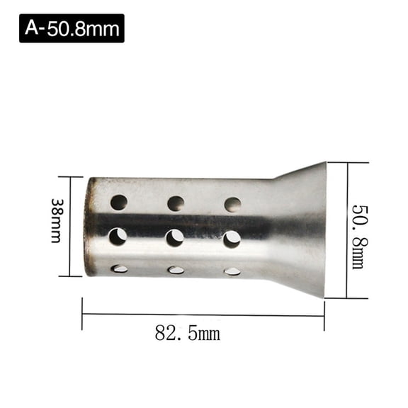 Motorcycle Muffler Back Pressure Insert in Stainless Steel for Exhaust Flow Optimization 51mm and 60mm Compatibility (A)