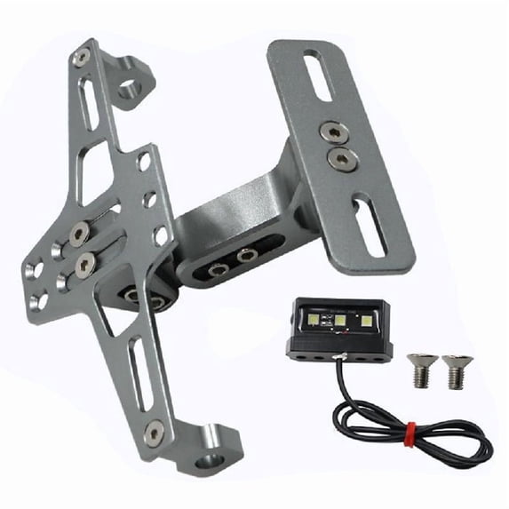 Motorcycle Number Plate Hold Aluminum License Plate Stand with LED Lighting