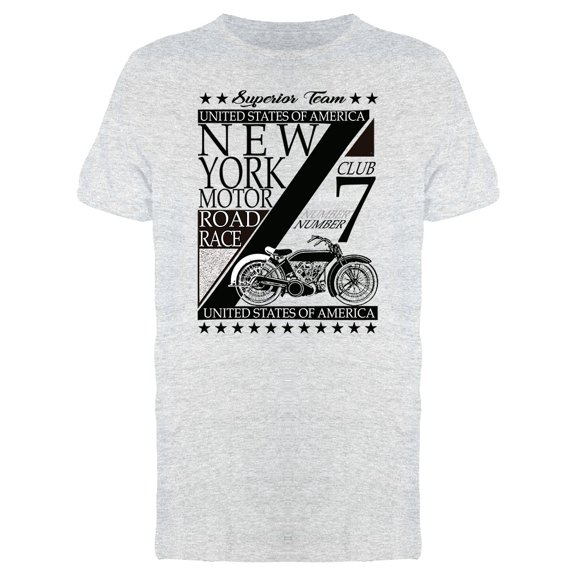 Motorcycle Ny Number 7 Tee Men's -Image by Shutterstock