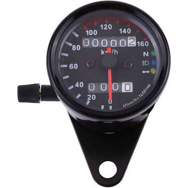 Universal Motorcycle Speedometer - Digital Dual Odometer With Gear Display For 95mm Mounting