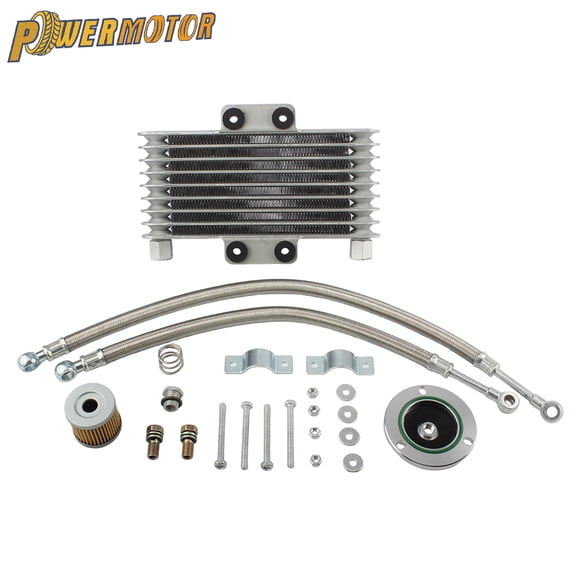 Motorcycle Oil Cooler Radiator Kit for Suzuki GS GN GZ 100CC-400CC 125Ml Aluminum Engine Cooling Motocross Accessories Dirt Bike
