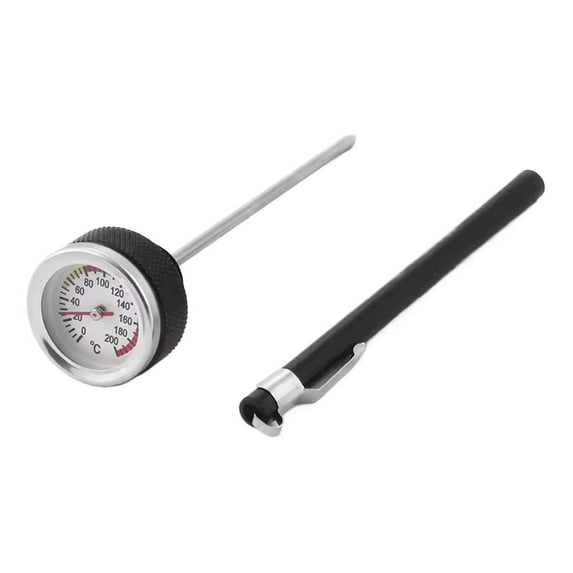 Motorcycle Oil Thermometer - Metal, Temperature Display 0-200°C, For Engine Monitoring
