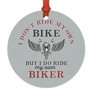 Motorcycle Ornament I Dont Ride My Own Bike for Christmas Tree Bikers Men