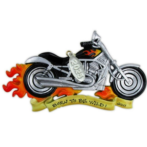Motorcycle Ornament - Motorcycle Christmas Ornament, Biker Ornament, Easy to Personalize Christmas Ornaments 2025 - Comes in Gift Box So It's Ready for Giving