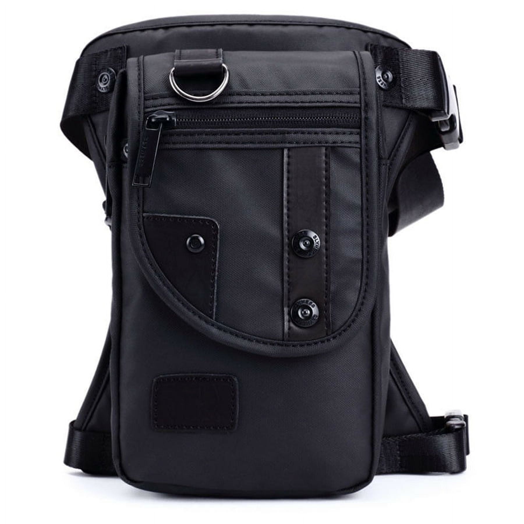 Motorcycle Outdoor Drop Leg Bag Tactical Hiking Thigh Waist Fanny Pack Pouch BLK