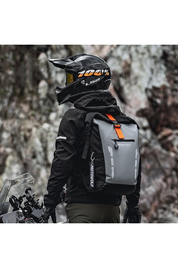 Motorcycle Outdoor Riding Large-capacity Backpack Leisure Waterproof Reflective Backpack