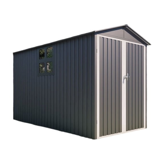 Motorcycle Storage Shed with Window,Outdoor Bike Shelter, Weather Resistant Cover