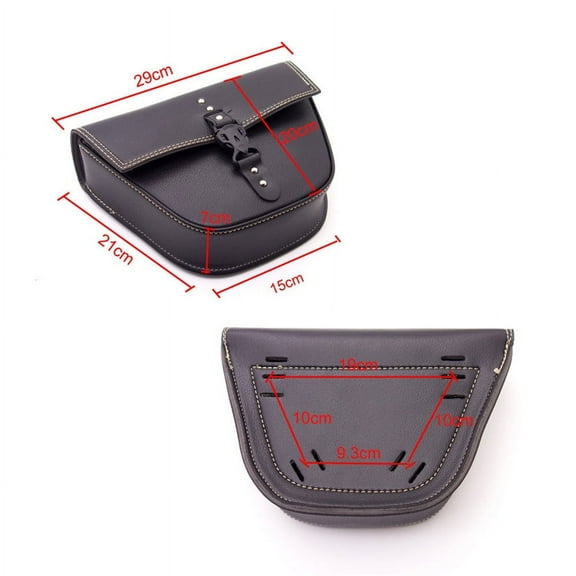 Motorcycle PU Leather saddle bag Luggage Tool Side Bag For Cafe Racer ATV Custom