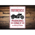 thumbnail image 1 of Motorcycle Parking Novelty Decor, Metal Wall Sign - 10x14 Inches, 1 of 4