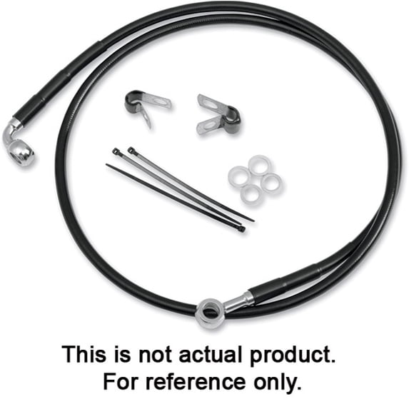 Motorcycle Parts +2" Extended Black Vinyl-Coated Front Brake Line Kit ...