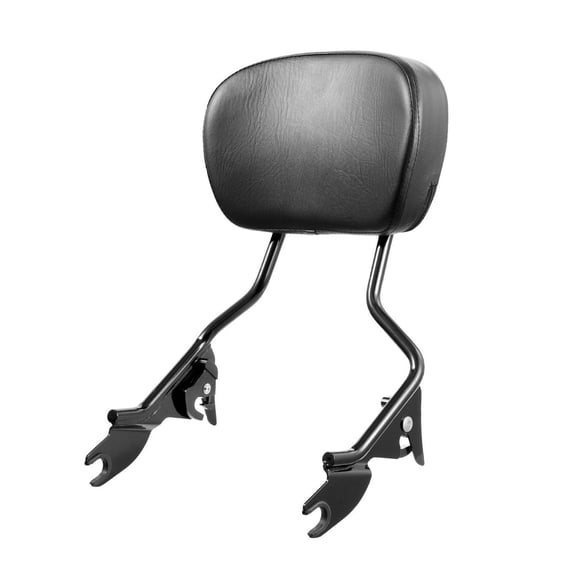 Motorcycle Passenger Backrest, Detachable Sissy Bar Compatible with Touring, Street Glide, Road Glide, Road King, Black, 16 Inch