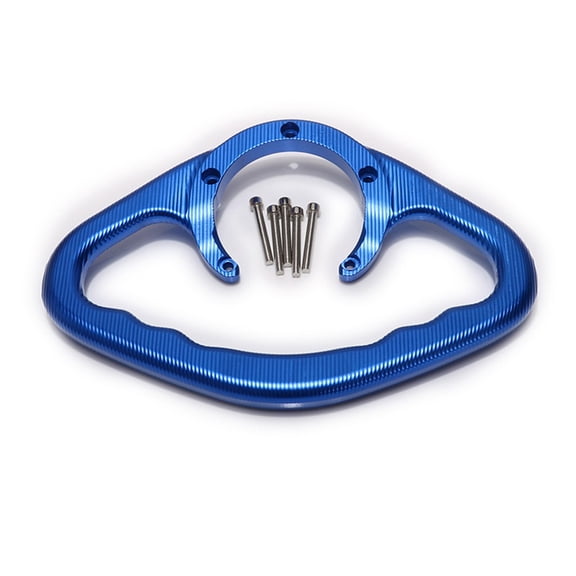 Motorcycle Passenger Fuel Tank Grab Handle Bar Grip Secure CNC Aluminum Alloy Ergonomic Anti-Slip For YZF-R1 R6 R3 R25 MT-07 For MT-09 FZ1 FZ6 FZ8 XJ6 Direct Install(blue)