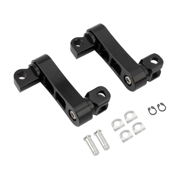 Motorcycle Passenger Rear Foot Peg Bracket Mount Kits Black