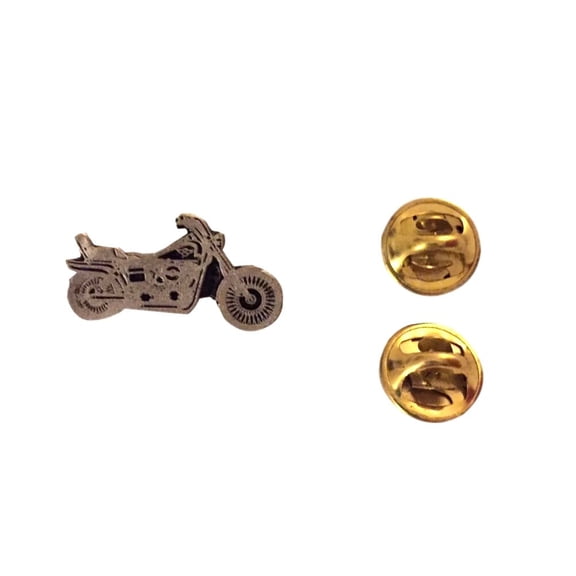 Motorcycle Pewter Lapel Pin Biker Hog Cool Rider Pin