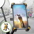 thumbnail image 1 of Motorcycle Phone Holder, 1s Lock and Release Phone Mount for Motorcycle Scooter Moped Rear View Mirror Phone Mount for 3.5-6.8 inch Cell Phone, Motorbike Rearview Mirror Phone Holder(Handlebar Style), 1 of 6