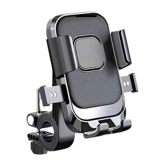 Motorcycle Phone Holder, Adjustable Spring Clip, Sturdy Handlebar Mount, 360 Rotation, for Smartphones, Shockproof Design