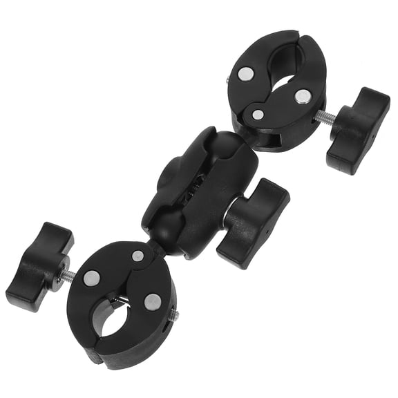 NIAIZEK Compact Lightweight Motorcycle Phone Mount with Dual Clamp and 360 Rotation for Secure Camera and Phone Holder