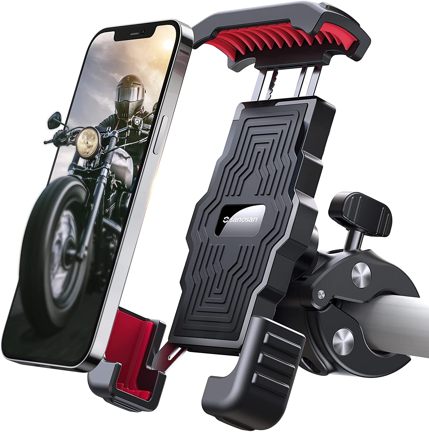 Robust Motorbike Clamp Mount with Dedicated RAM Holder for iPhone 6 PLUS (sku 50388)