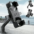 thumbnail image 1 of Motorcycle Phone Holder Universal Mount, Fixed Cell Phone Navigation Frame, Adjustable Plastic Motorcycle Accessories for All Phone Sizes, Easy Install, Stable Support, Black, 1 of 6