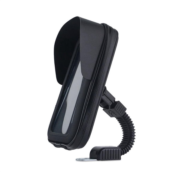Motorcycle Phone Holder Waterproof Rear View Mirror Mount with Sun Visor, Universal Rainproof Phone Bag for Scooter, Bike