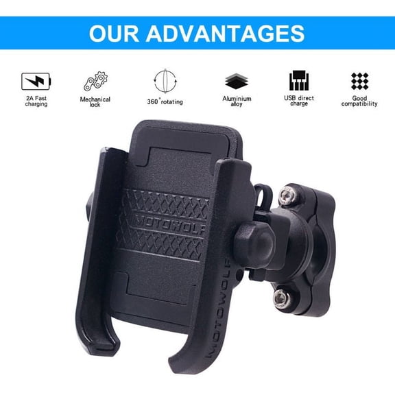 Motorcycle Phone Holder for Harley-Davidson Fatboy Lo Forty Eight Fat Bob