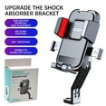 thumbnail image 1 of Motorcycle Phone Mount Carbon Fiber Alloy | Universal Handlebar Holder for 4.7-7.1" Phones | Shock Absorbing, Secure Locking, No Noise, Easy One-Hand Operation, 1 of 4