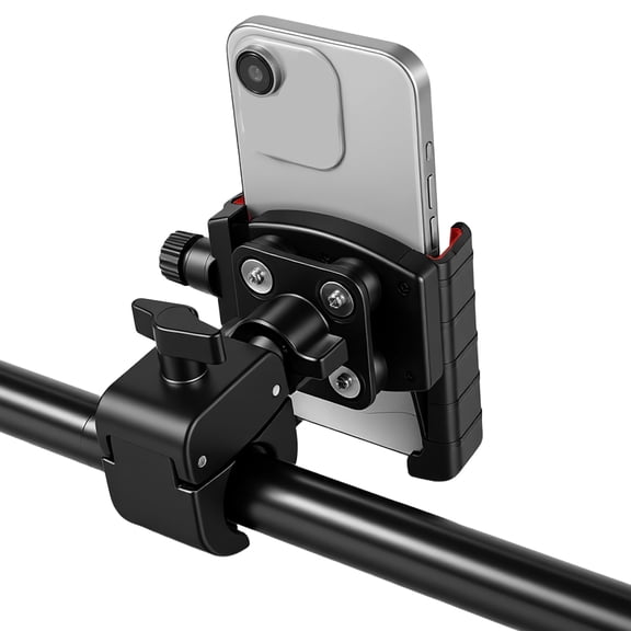 Motorcycle Phone Mount with Anti-Vibration Dampener, 1s Quick Lock Bike Phone Holder Handlebar Clamp for Electric Scooter, ATV, E-Bike, Fits 4.7-7" Phones with Thick Cases