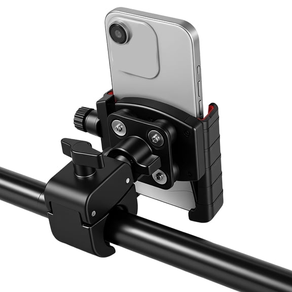 Motorcycle Phone Mount with Anti-Vibration Dampener, 1s Quick Lock Bike Phone Holder Handlebar Clamp for Electric Scooter, ATV, E-Bike, Fits 4.7-7" Phones with Thick Cases