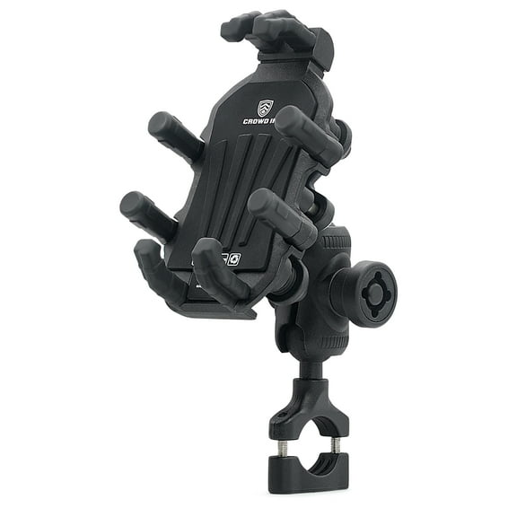 Motorcycle Phone Mount Holder with Vibration Dampener Anti-theft Motorcycle Cell Phone Holder 360° Adjustable Rotation Motorbike Handlebar Mount