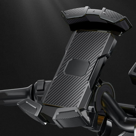 Motorcycle Phone Mount, Shockproof Anti-Shake Holder with One-Click Lock and 360° Rotation, Secure Mobile Phone Support for Motorbike, Scooter and Outdoor Navigation