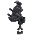 thumbnail image 1 of Motorcycle Phone Mount with Vibration Dampener, 1-Hand Operation Motorcycle Bike Scooter ATV Handlebar Holder, 1 of 9